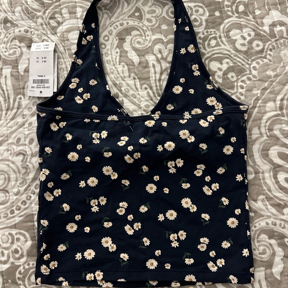 NWT Hollister Floral Halter Top